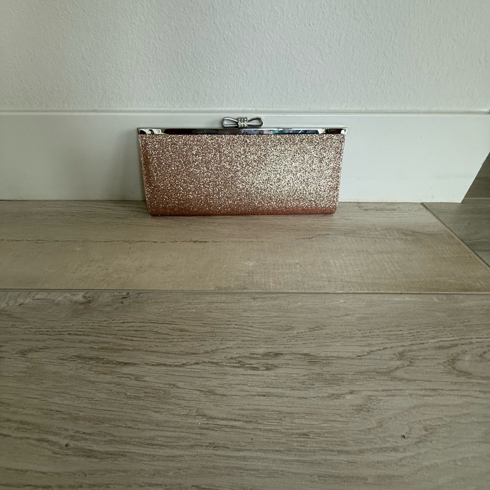 Glittery Rose Gold Clutch